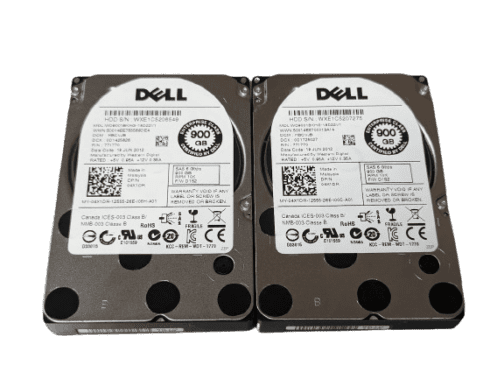 LOT OF 2 Dell 900GB 04X1DR 2.5" SAS 6Gb/s Server Hard Drive WD9001BKHG