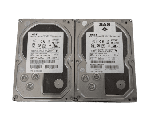 LOT OF 2 HGST 3TB 0B26886 3.5" SAS 6Gb/s Server Hard Disk Drive HUS724030ALS640