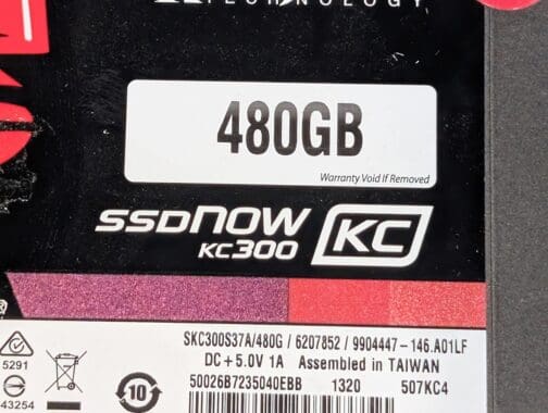 Kingston 480GB SSDNow KC300 2.5" SATA 6Gb/s Solid State Drive SKC300S37A - Image 2