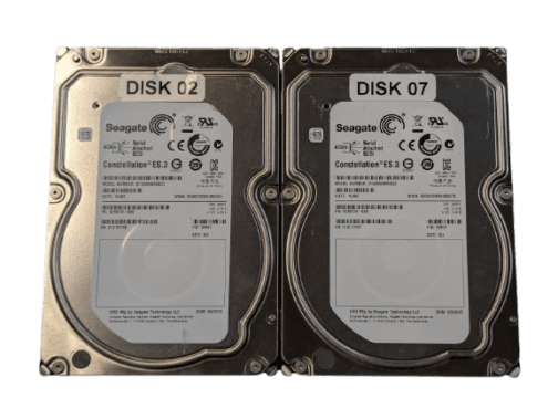 LOT OF 2 Seagate 4TB Constellation ES.3 SAS 3.5" 6Gbps ST4000NM0023 9ZM270-080