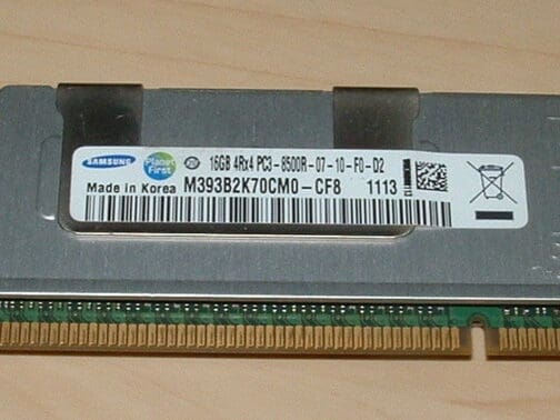 Samsung M393B2K70CM0-CF8 16GB PC3-8500R 4Rx4 Registered ECC Server Memory/Ram