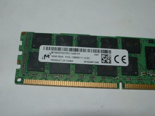 Micron MT36KSF2G72PZ-1G6E1FF 16GB 2Rx4 PC3L-12800R DDR3 1600MHz ECC REG Memory